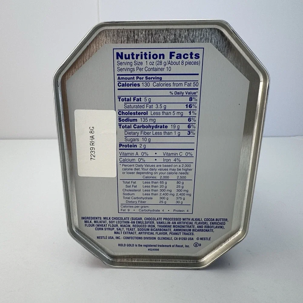 1990s Nestle Chocolate Frito-Lay‎ Rold Gold Pretzel Flipz Tin Canister